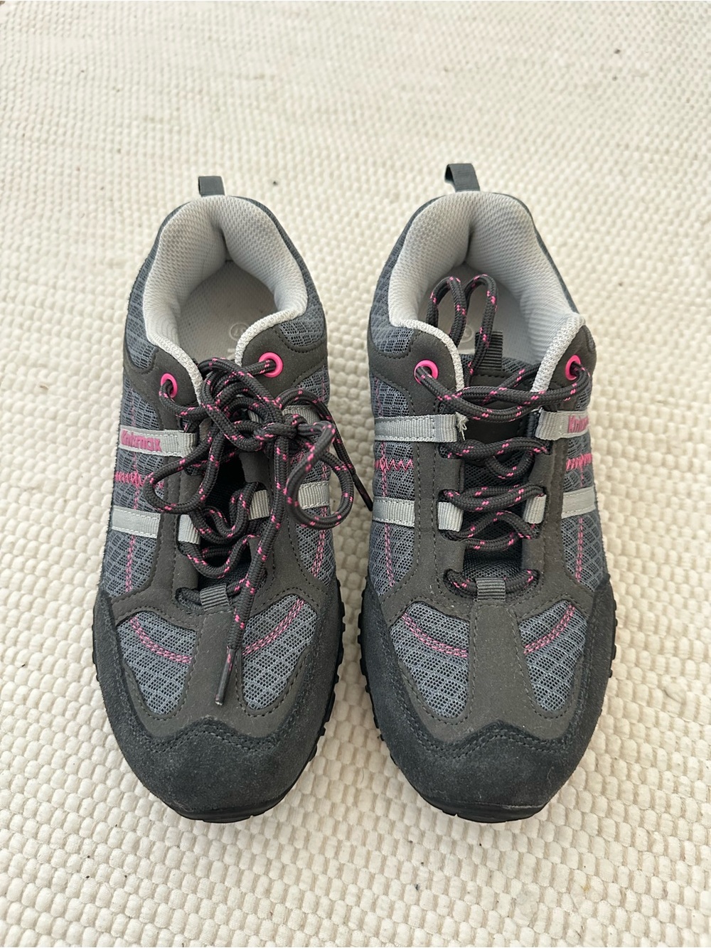 Women’s Gray and Pink Athletic Walking Sneakers